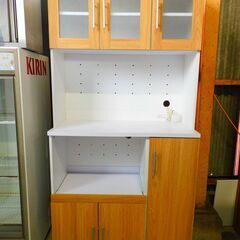 キッチンボード W90.5cm H180 レンジボード 食器棚