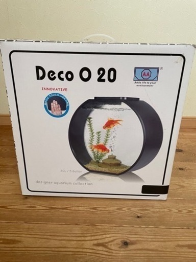 Deco O 20 [黒　丸型ミニ]20Lインテリアデザイン水槽セット