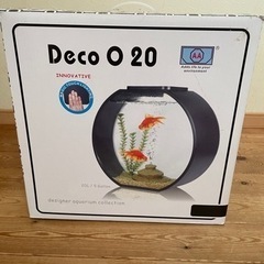 Deco O 20 [黒　丸型ミニ]20Lインテリアデザイン水槽セット