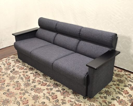 ≪yt1368ジ≫『複数在庫』未使用/アウトレット品 PLUS/プラス RS-181 長椅子 24-432 3人掛け応接ソファ RS-1813NS DG 布張りグレー 60429-10
