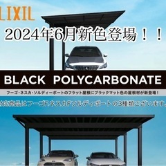 愛媛県　外構　お洒落　LIXIL カーポート　新登場屋根材　ブラックマット　ネスカF 施工費税込み！駐車場　ガレージ　車庫