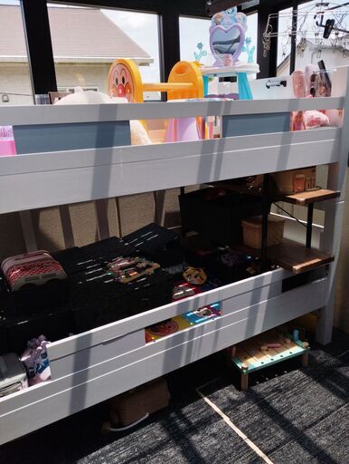★美品★ホワイト２段ベッド★