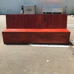 【引取り限定】 ②引き出し付ベンチ　木製