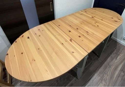 イケアIKEA ダイニングテーブル 延長 引き出し付き