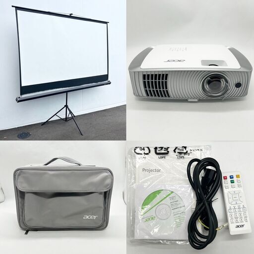 【ジ139】acer プロジェクター・スクリーン・三脚セット (ma)