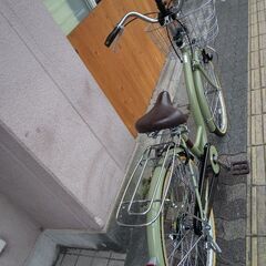 美品☆CIELOUR[シエロア]24吋 ファミリーサイクル 変速なし/カーキ