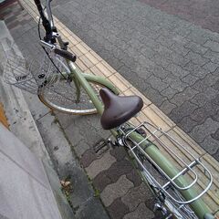 美品☆CIELOUR[シエロア]24吋 ファミリーサイクル 変速なし/カーキ