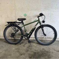 409(U)□岐阜発　△BANFF/マウンテンバイク/太タイヤ/26×3.0/6段変速/走行確認/変速できません/サドル破れあり/防犯有り/現状品　R6.4/24□