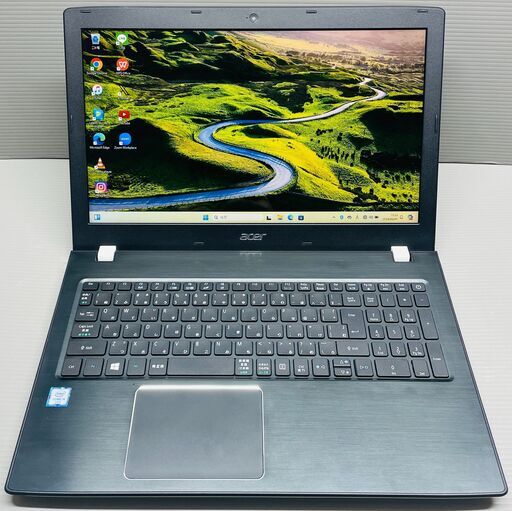 保証1ヶ月、インボイス対応、代引き発送可！Windows11、Core i5、SSD256GB(新品)、メモリ８GB、acer製ノートパソコン、CD,DVDドライブ、カメラ、Bluetooth、ACアダプター付属、エーサー、ノートPC、office