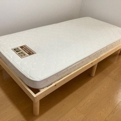 【ネット決済】家具 ベッド 
シングルベッド+ニトリマットレス