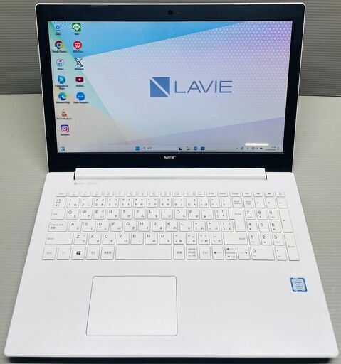 保証1ヶ月、インボイス対応、代引き発送可！Windows11、Core i3、SSD256GB(新品)、メモリ8GB、NEC製ノートパソコン、CD,DVDドライブ、カメラ、Bluetooth、ACアダプター付属、エヌイーシー、LaVie、ノートPC、ラビー、ラヴィ、Microsoftoffice、Word、Excel、PowerPoint、Outlook