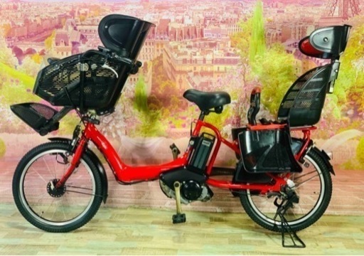 0007子供乗せ電動アシスト自転車ヤマハ3人乗り対応20インチ