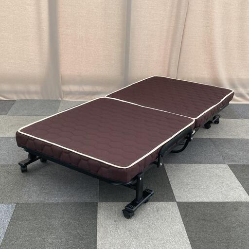 ≪引取り限定≫ ワンタッチ軽量折りたたみベッド 定価4万円 80000332
