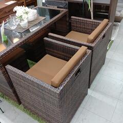 人工ラタン テーブル5点セット