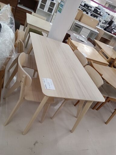 ★ジモティ割あり★ IKEA ダイニングセット ホワイトベージュ W140×D78×H75 クリーニング済み TC3244
