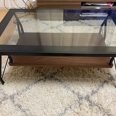 【ネット決済】ガラステーブル　家具 オフィス用家具 机