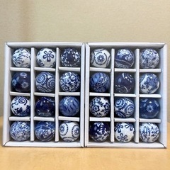 浮陶器 2個セット 青花