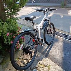 🎀😗未登録・ピカピカ太タイヤ・折りたたみマウンテンバイク（配達可能）