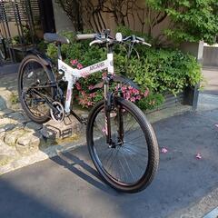 🎀😗未登録・ピカピカ太タイヤ・折りたたみマウンテンバイク（配達可能）