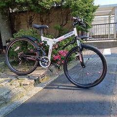 🎀😗未登録・ピカピカ太タイヤ・折りたたみマウンテンバイク（配達可能）
