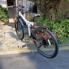 🎀😗未登録・ピカピカ太タイヤ・折りたたみマウンテンバイク（配達可能）