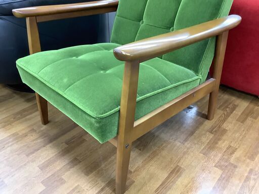 希望値下☆送料無料☆カリモク コラボソファー 1シーター 1人掛け　モスグリーン 1人掛けソファー】カリモク60 モケットグリーン