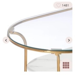 Francfranc】レガート コーヒーテーブル L ゴールド×マーブル