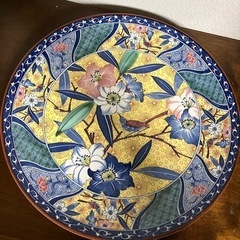 未使用　大皿　盛り皿　刺身皿　花と鳥