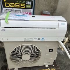 ☆中古￥21,800！SHARP　2.8kwルームエアコン　家電　2018年製　AY-H28DE6型　2018年製　【BF038】