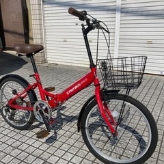【折りたたみ自転車】美品❗️使用少ない❗️20インチ　外装6段変速　前カゴ付　若林自転車　浜大津店　SALE中❗️