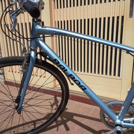 美品 クロスバイク 自転車 ロードバイク 丸石サイクル BALBOA7段ギア