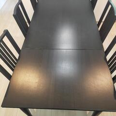 【急募！】IKEA伸縮式ダイニングテーブル&チェア６脚セット