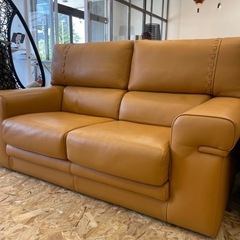 本革 レザーソファ　家具 ソファ 2人掛けソファ