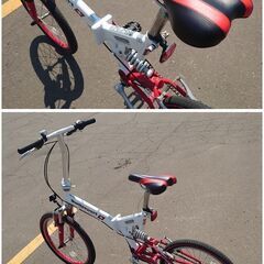 【略新車】Switzsport-Tech(スウィツスポート-テック) FRICK  20インチ 【フルサスペンション】 折りたたみ自転車 〔シマノTourney 6段変速機搭載〕