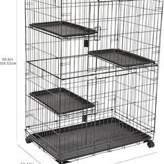 猫のケージ、3段Amazonベーシック(未使用、開封済み)