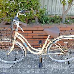 (chariyoshy出品)26インチ自転車、クリーム色