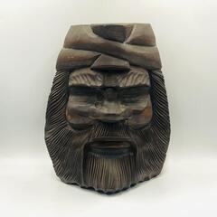 昭和レトロ 木製 木彫り アイヌ民族 ニポポ 男性 置物 オブジェ