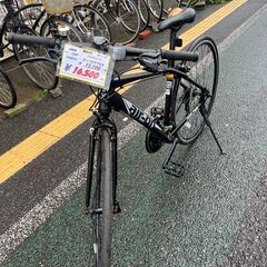 リサイクルショップどりーむ天保山店　No1209　クロスバイク　自転車　黒色　２８インチ　３×７段ギア付き　air-on リサイクルショップどりーむ天保山店 No1209 クロスバイク 自転車 黒色
