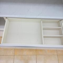 ★ジモティ割あり★ 値下げしました！ 松田家具 レンジボード 白 H197×D45.5×W110 クリーニング済み OJ4624 ☆ジモティ割あり☆ 値下げしました！ 松田家具 レンジボード 白 H197