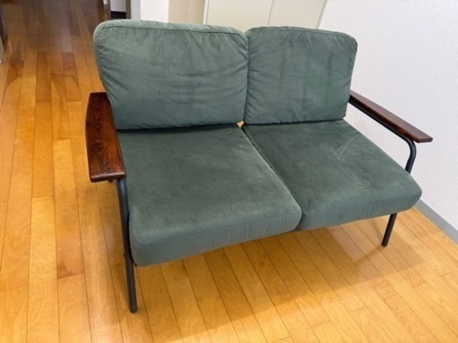 美品　家具 コーデュロイソファ 2人掛け