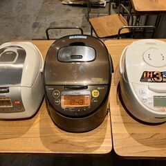 中古炊飯器3台（TIGER2台、TOSHIBA1台）お得な一式トリオ