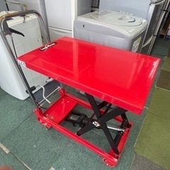 【リサイクルサービス八光】liftdaishasy15 (レッド) 油圧式昇降台車 リフトカート