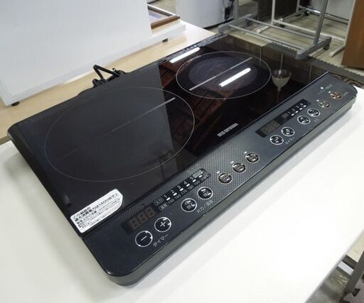 IRIS OHYAMA 2口IHコンロ IHK-WKT2-B 2020年製 1400W アイリスオーヤマ