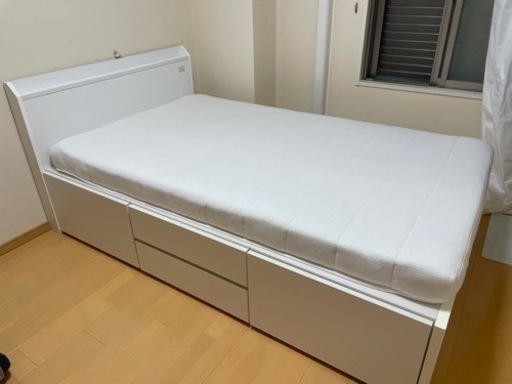 【美品‼️急募】収納付きセミダブルベッドフレーム