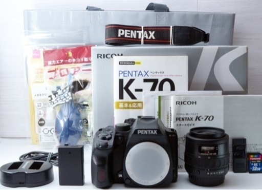 ★PENTAX K-70★Wi-Fi搭載●2424万画素●豪華な付属品  1ヶ月動作補償あり！ 安心のゆうパック代引き発送！ 送料、代引き手数料無料！