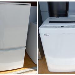 セット24】23区配送無料 冷蔵庫マクスゼン118L＋洗濯機アクア5kg