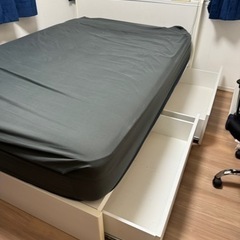 ダブルベッドフレームとマットレスセット