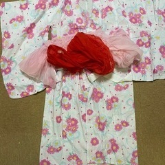 浴衣　120　女の子　花柄　ピンク