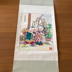 【値下げ】本物肉筆★掛け軸★桂舟弘延★明治レトロ★春の宴図 本物肉筆☆掛け軸☆桂舟弘延☆明治レトロ☆春の宴図