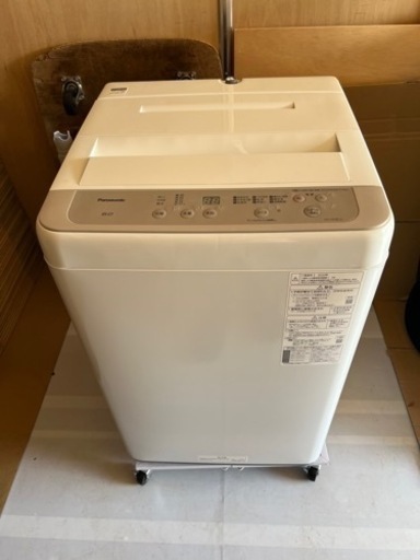 【取付無料サービス】安心の国産メーカー　パナソニック　6.0kg  洗濯機　2020年モデル